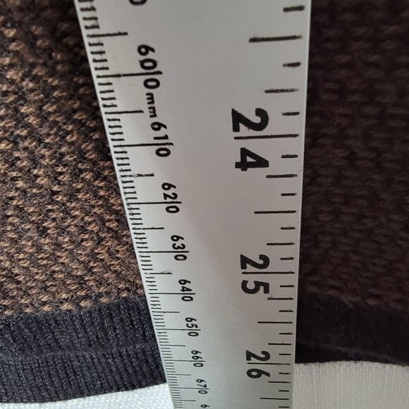 J Jill Womens Sweater Pullover Sz M 3/4 Sleeves Knit Shades Of Brown Autumn Days - Picture 5 of 12